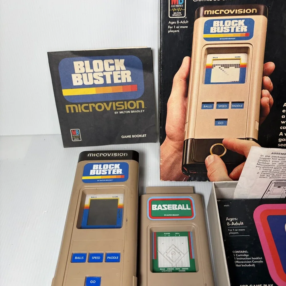 AS IS Milton Bradley Microvision Programmable Electronic Game System w/ 3 Games